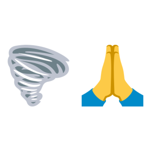 🌪🙏 Emoji Domain EmojiOne rendering